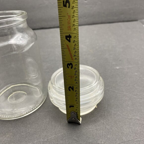Vintage Round Apothecary Jar Storage Canister Lid 5.5" Tall Tight Seal - Picture 5 of 9